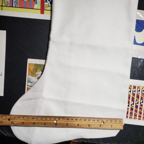 Christmas stocking - with blank canvas to DECORATE YOUR OWN WAY - Picture 3 of 5